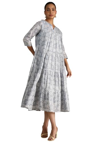 Soch Women's Cotton Below Calf Length Dress (EWS5KU61267_Grey