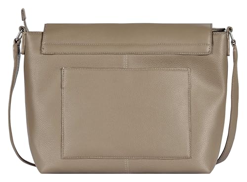 eske Maik Vegan Leather Shoulder Bag for Women | Adjustable 58 cm Strap | Magnetic Snap Closure | Two Slip Pockets | Lightweight & Stylish Daily Crossbody Purse | Compact & Versatile Sling Bag (Stone)