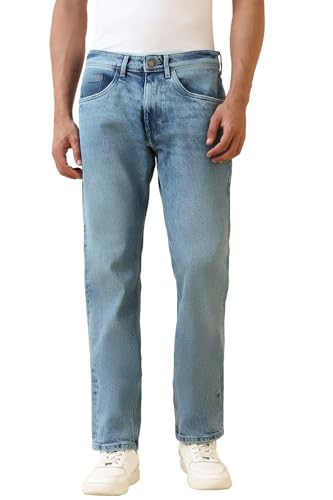 Men Blue Light Wash Jeans