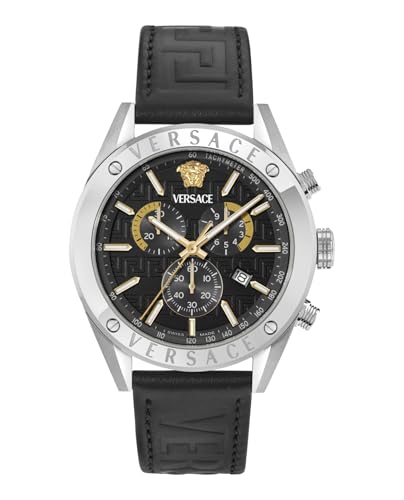 Versace Athletic 44 mm Black Dial Men Chrono Watch- VEKJA0225