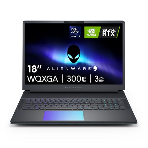 Alienware 18 Area-51 Gaming Laptop AA18250-18.0" WQXGA 300Hz 3ms Display, Intel Core Ultra 9 275HX, NVIDIA GeForce RTX 5080, 32GB 2x16GB DDR5, 2TB SSD, 2MP FHD IR Camera, Windows 11 Home