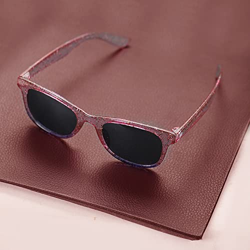Carlton London Girl's Black Lens & Pink Square Sunglasses