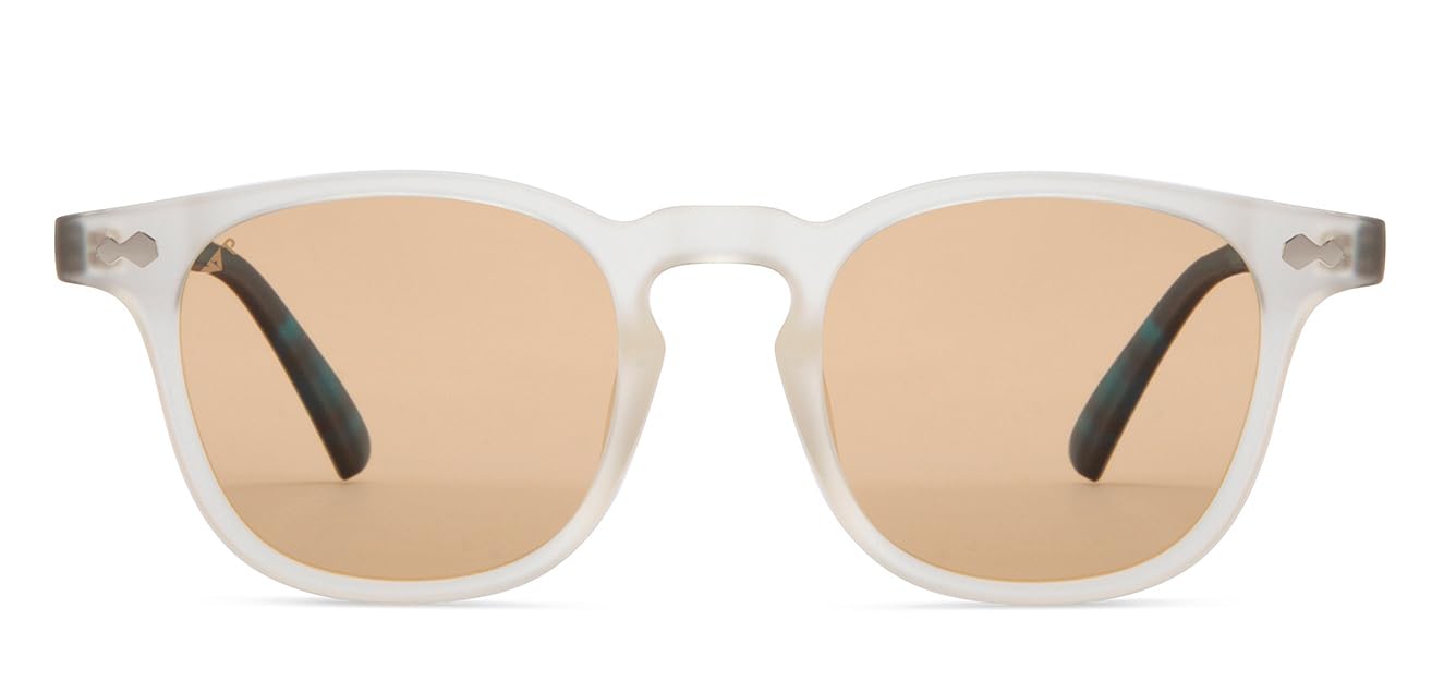 VINCENT CHASE EYEWEAR By Lenskart | Transparent-Yellow Full Rim Round | Vacation Edit | Branded Latest And Stylish Sunglasses | Polarized And Uv Protected | For Women | Large | Vc S16877