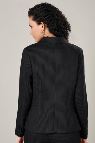 Annabelle by Pantaloons Women's Classic Regular Blazer (110157315004_Black