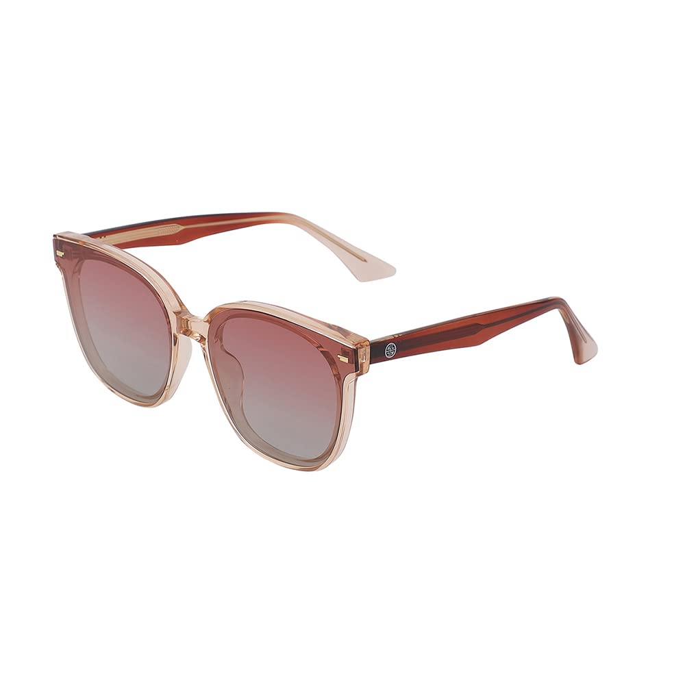 Carlton London-Premium-Women's-Transparent & Pink Toned Polarised and UV Protected Lens Cateye Sunglasses