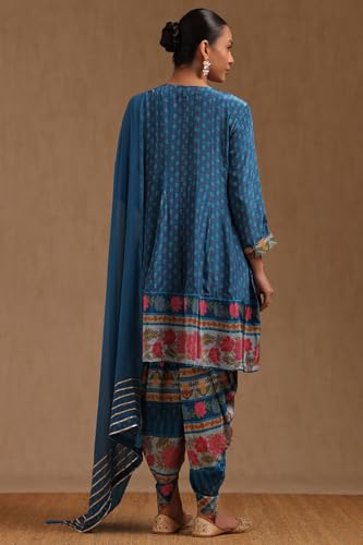 Soch Women's Crepe Salwar Suit Set (EWA5CD22117_Blue