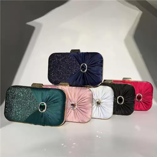 ADISA Studded formal party clutch with gold chain for women and girls (CL107-GOL)
