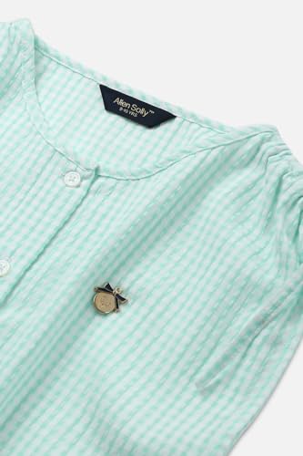 Allen Solly Girls Green Check Casual Top