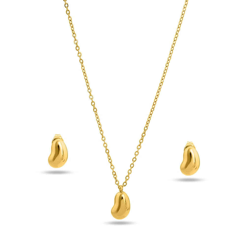 PALMONAS Gold Cashew Jewellery Set for Women