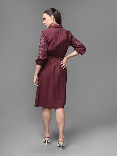 Kazo Abbey Midi Dress (Wine_L)