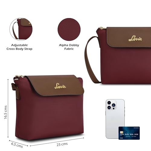 Lavie Women's Vero Flap Cross Body Sling Bag | Ladies Purse Handbag | Gift for Women