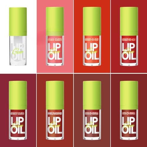 Lip Gloss,Tinted Lip Oil Long Lasting Non-sticky Shiny Lip Plumping Lip Gloss,Hydrating Moisturizing Lip Glow Oil for Looking Lips,Smooth Glossy Lip Plumper Gloss for Women (Caramel Nude)