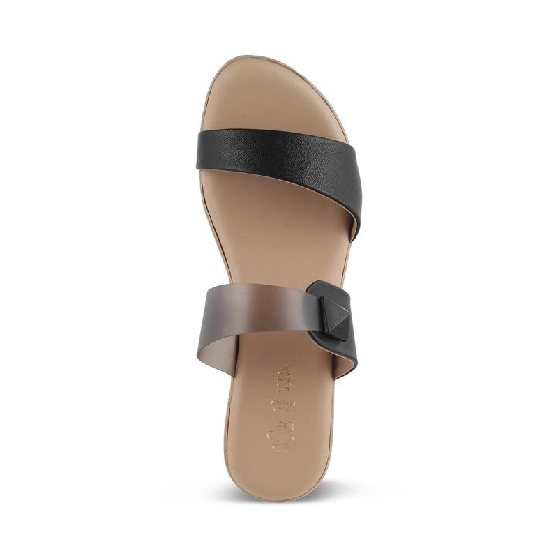 tresmode 239-VIOS BLACK WOMEN DRESS WEDGE SANDALS EU/36 UK/3