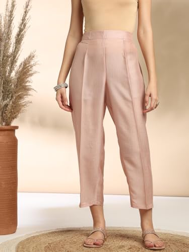MOKOSH Women's Silk Kurta & Pant with Dupatta Set (417-03-XS_Rose Pink)
