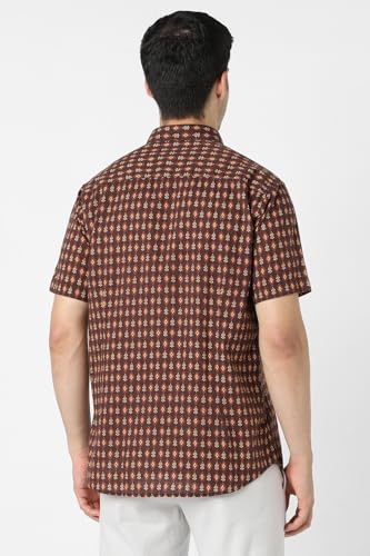 Van Heusen Men's Slim Fit Shirt (VDSHESLFP01377_Brown