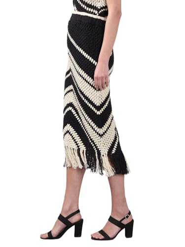 VERO MODA Women's High Rise Black Bodycon Skirt