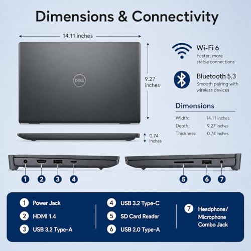 Dell 15 Touchscreen Laptop, Intel 13th i5-1334U, 16GB DDR5 RAM, 512GB SSD
