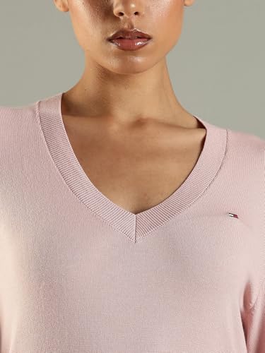 Tommy Hilfiger Regular Fit Cotton V-Neck Sweater