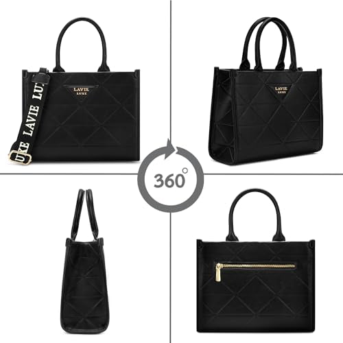 Lavie Luxe Mona25 Box Satchel Bag for Women | Satchel Handbag for Work | Ladies purse | Stylish Shoulder Bag | Gift for Women