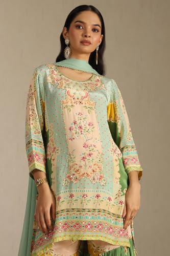 Soch Women's Crepe Salwar Suit Set (OWA5CD22212_Powder Blue