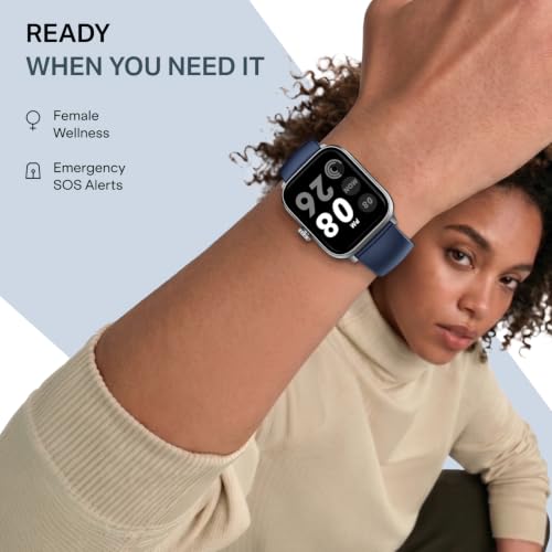 boAt Storm Blaze Smartwatch in Premium Metal Finish with Advanced BT Calling, Functional Crown, 1.83'' (4.64 cm) HD Display, IP68 Waterproof, HR, Sleep, Stress & SPO₂ Tracking, SOS (Deep Blue)