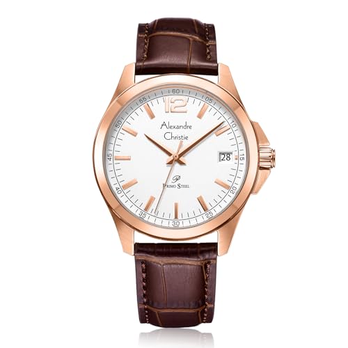 Alexandre Christie AC 1031 MDL Primo Steel Analog Watch for Men - Silver Brown Colorway