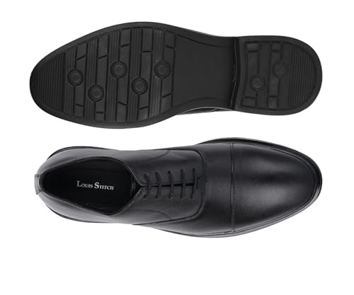 LOUIS STITCH Jet Black Lightweight Derby Shoe | Formal Shoes for Men | LSFXCTJB | UK-7