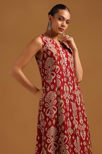 Soch Womens Red Desert Storm Ethnic Motifs Co-Ord Set
