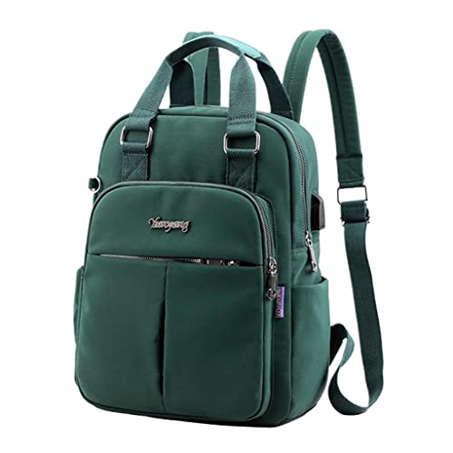 FABLOFT Women Laptop Backpack Lightweight Causal Outdoor Tote Bag Daypack Green