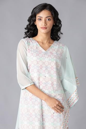 W for Woman Women's 100% Viscose Kurta & Tight (22FEWS18145-119153_Dark Pink_XS)
