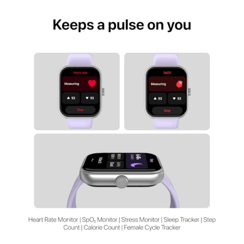 Noise New Launch ColorFit Pulse Air Smartwatch with BT Calling, 1.85" TFT Display, Lightweight 45g Design, Heart Rate & Step Tracking, Multi-Sport Modes, Find My Phone, Water Resistant (Soft Lavender)
