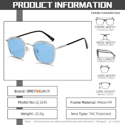 grey jack Retro Round Frame Sports Polarized Sunglasses, Suitable for both Men and Women as Lightweight Casual Glasses, Can Enhance Appearance, Pair with Casual Style, Suitable for All Seasons 3245