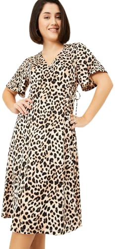 Max Women's Cotton Blend Classic Midi Dress (SR3311_Ivory