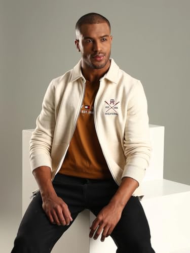 Embroidered Logo Regular Fit Cotton Jacket