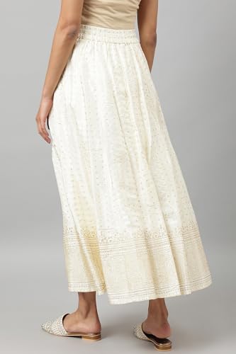W for Woman Women's Regular Skirt (22AUW50208-112443_Ecru