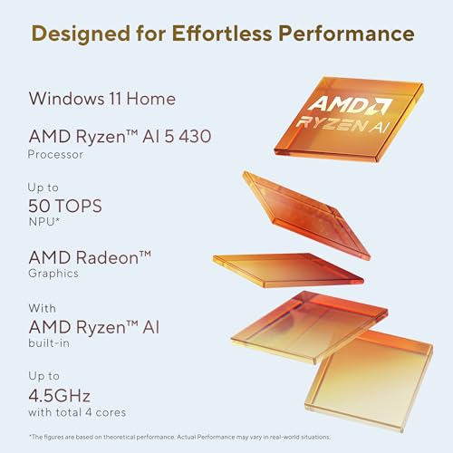 ASUS Zenbook 14 (2026), AMD Ryzen AI 5 430, AMD Radeon iGPU, 16GB RAM, 1TB SSD, FHD+, 14", (35.5 cm), Windows 11, M365 Basic(1 Year)* Office 2024, Jade Black, 1.28 kg, UM3406GA-QL119WS, Co-Pilot+ PC