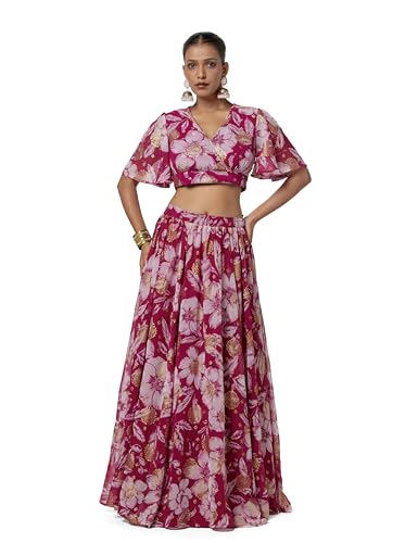 BIBA WOMEN PRINTED STRAIGHT MIX AND MATCH(WHIMSICA2121_BERY_32)