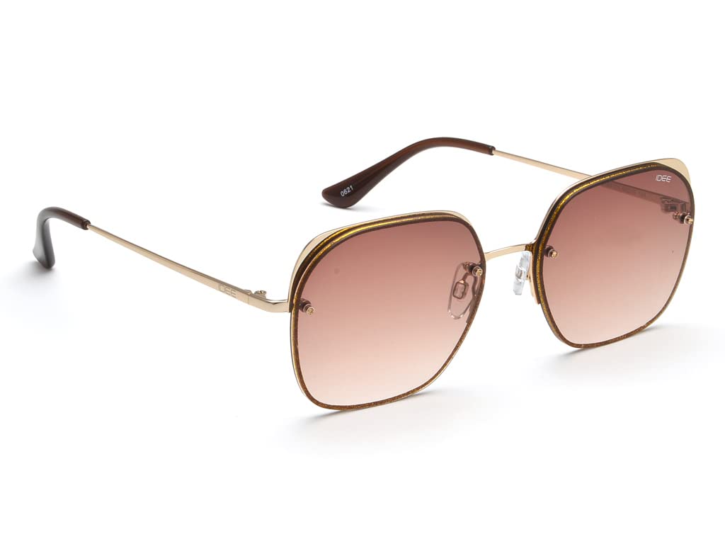 IDEE_Square_Metal_Women_UV Protected_Half Rim_SUNGLASS