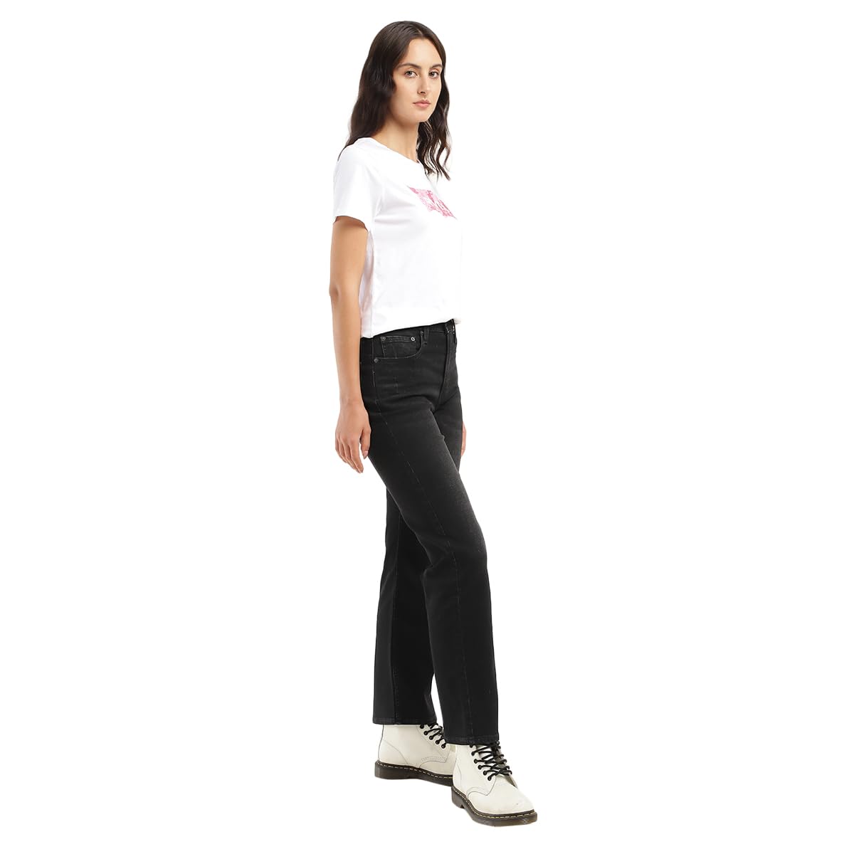 Levi's Women's Straight High Rise Jeans (A7092-0009_Black, 34