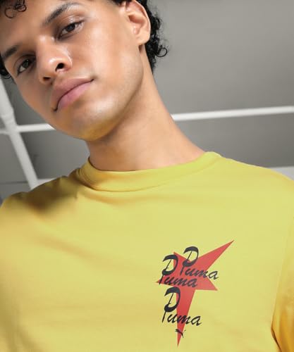 Puma Men, WARDROBE ESS Graphic Tee, Sunny Yellow - M (63416055)
