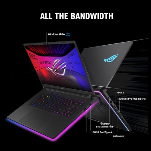ASUS ROG Strix SCAR 16,Intel Core Ultra 9 275HX Gaming Laptop(NVIDIA RTX 5080-16GB/175W TGP/32GB/2TB/2.5K QHD+/16"/240Hz/Windows 11/M365 Basic(1Year)*/Office Home 2024/Off Black/2.80 Kg)G635LW-RW157WS
