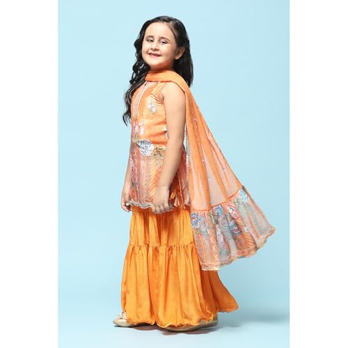 BIBA GIRL PRINTED STRAIGHT KID(KW5445_ORANGE_19)