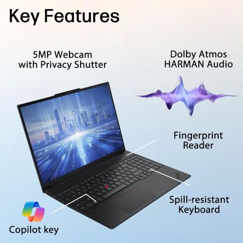 Lenovo ThinkPad E16 Gen 3 Laptop, Ultra 5 225H, 64GB DDR5 RAM, 1TB SSD
