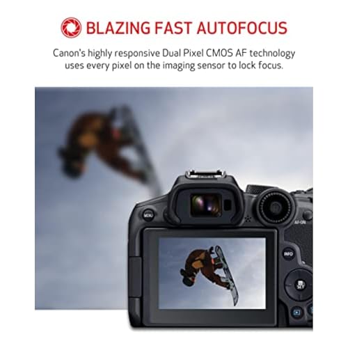 Canon EOS R7 Mirrorless Camera Body, 32.5MP APS-C CMOS Sensor, 4K60 Video, Dual Pixel CMOS AF II, IBIS, Wi-Fi/Bluetooth, Bundle w/ 64GB Card, Filter Kit, Extra Battery, 1-Year Warranty