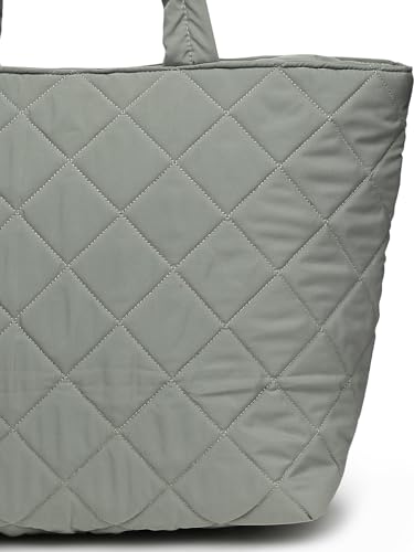 Anekaant Uno Sage Green Polyester Diamond Quilted Handheld Bag