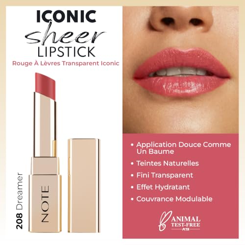 Note ICONIC SHEER LIPSTICK 208