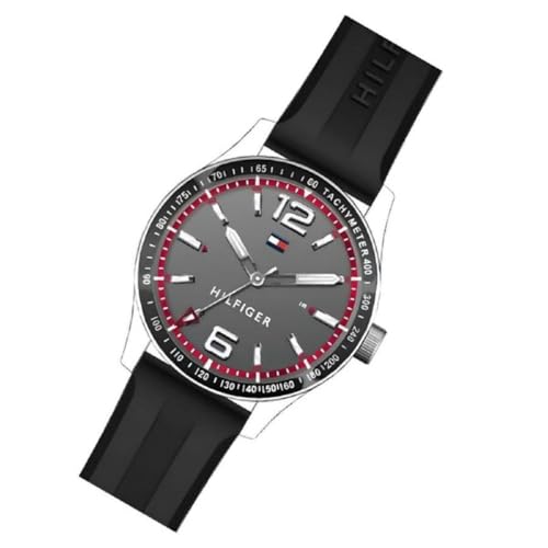 Tommy Hilfiger Quartz Grey Dial Silicone Strap Watch for Men