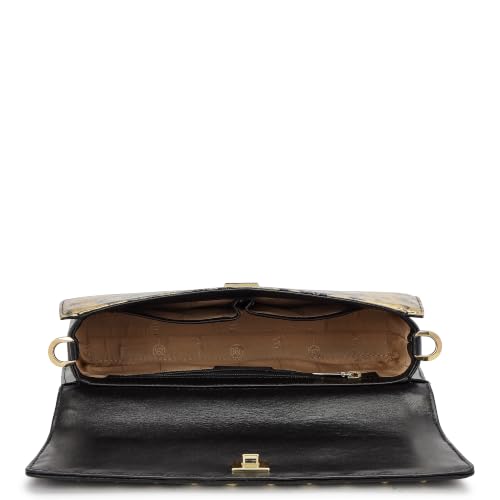 Da Milano Leather Sling Bag for Women - Black (LSB-02589)
