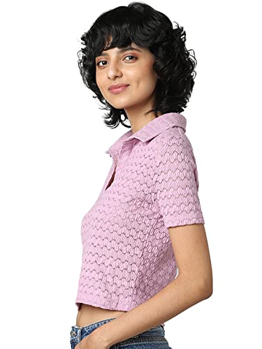 ONLY Women Slim Fit T-Shirt (100159902_Smoke Gray_XL)