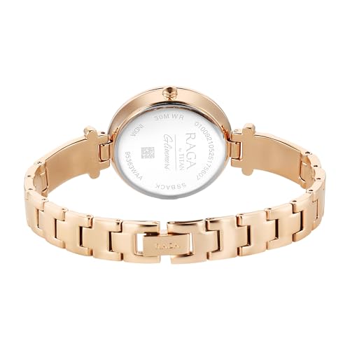 Titan Raga Glimmers Quartz White Round Dial Women's Watch | Water Resistant Watch | Watches for Women Analog - 95363WM01